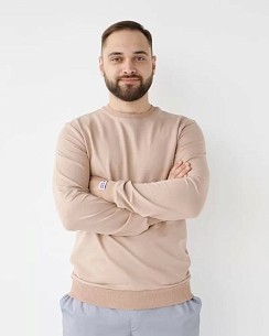 Медичний світшот Нью-Йорк чоловічий світло-бежевий