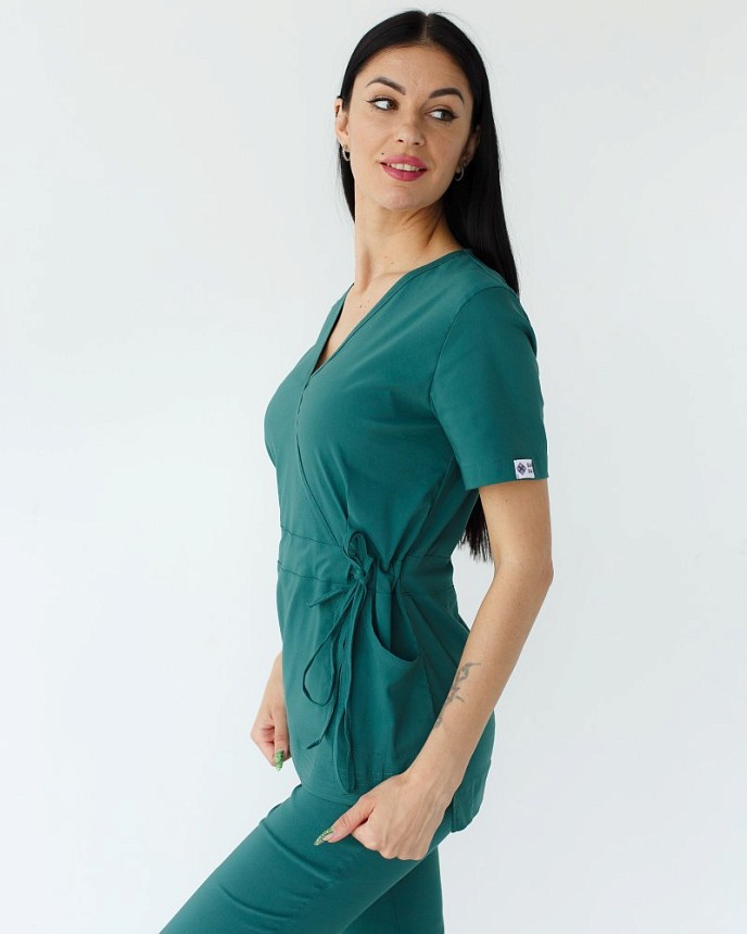 Медичний костюм жіночий Ріо зелений 3