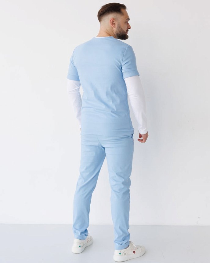 Комплект: медичний костюм чоловічий Марсель + медичний лонгслів чоловічий #5 2