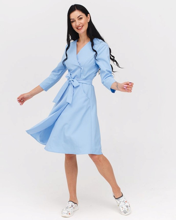 Медична сукня жіноча Прованс блакитна 8