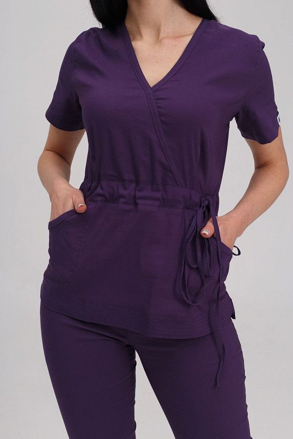 Медицинский костюм женский Рио фиолетовый (уценка/брак) 3