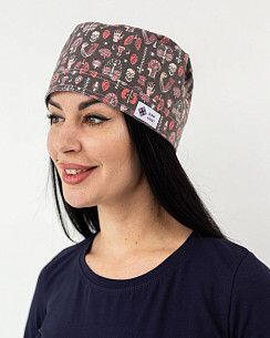 Медицинская шапочка с принтом Anatomy