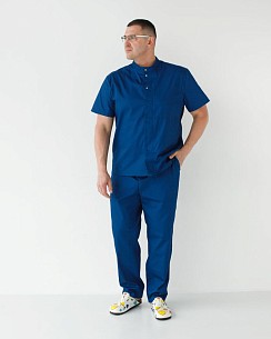 Медичний костюм чоловічий Бостон сапфір +SIZE