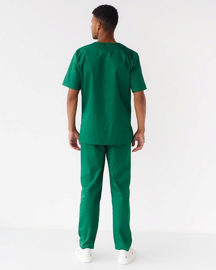 Медицинский костюм мужской Гранит зеленый 2