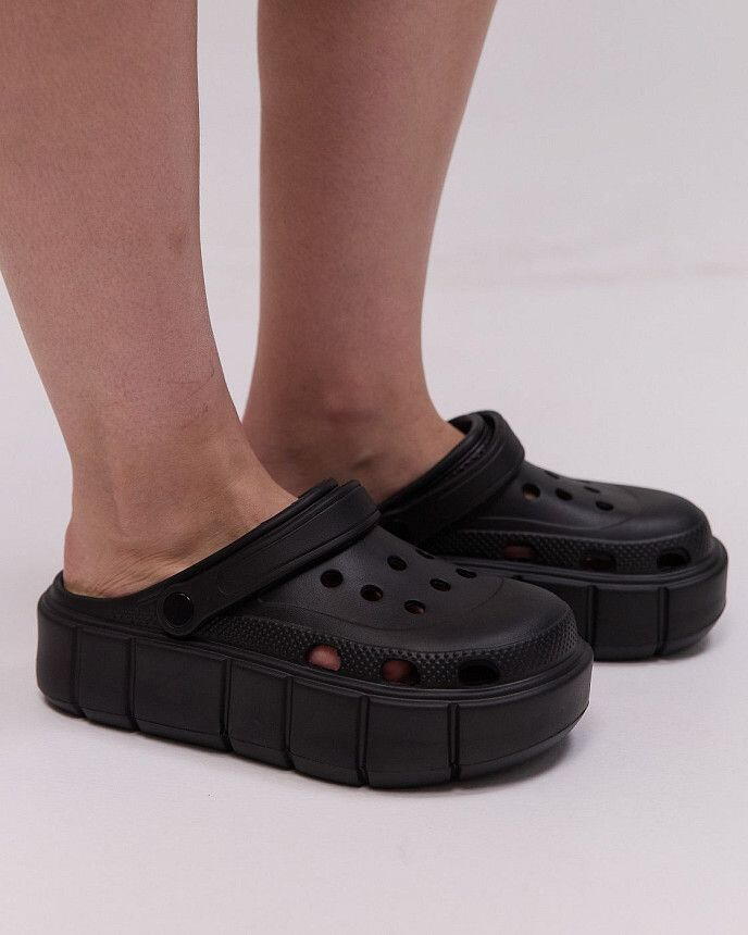 Медицинские женские клоги PS черные 2