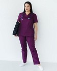 Медицинский костюм женский Топаз фиолетовый +SIZE 9