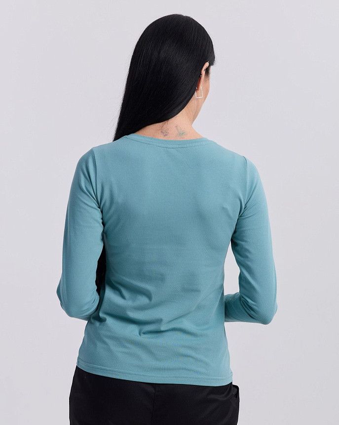 Медичний лонгслів жіночий нефритовий 2