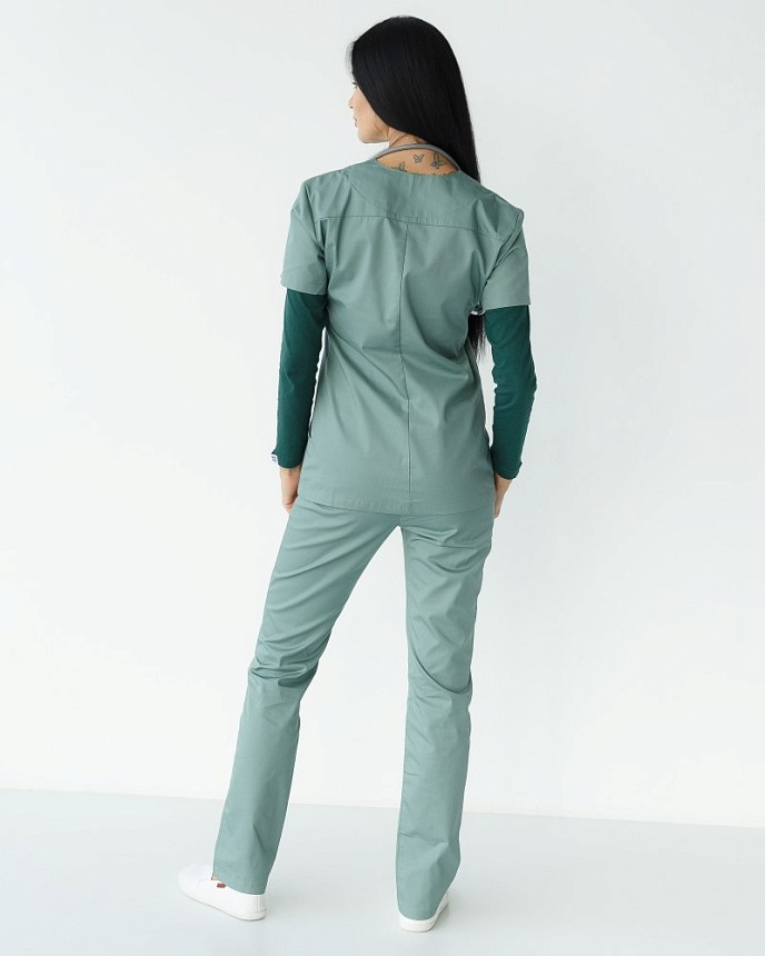 Комплект: костюм медичний жіночий Топаз + лонгслів медичний жіночий #1 3