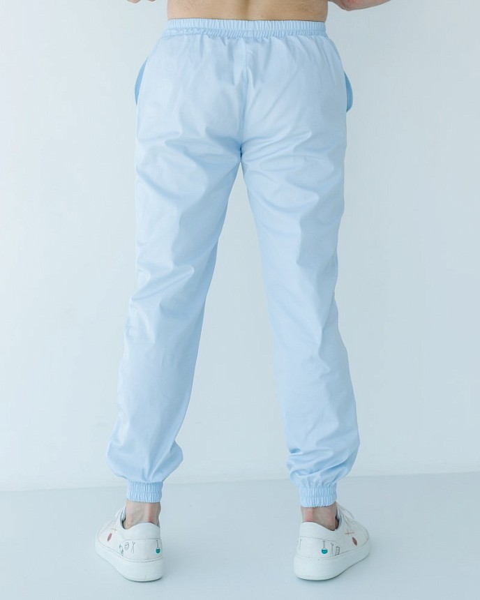 Медичні штани чоловічі джогери лазурні 2