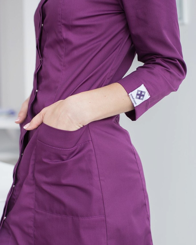 Медицинский халат женский Сакура фиолетовый 5