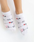 Медицинские носки следы женские с принтом Кардио 2
