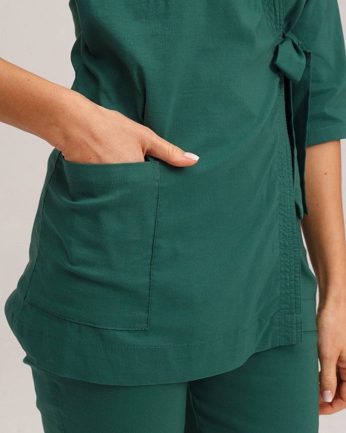 Медицинский костюм женский Шанхай зеленый 5