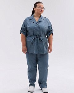 Медицинский костюм женский Кейптаун нефритовый +SIZE (уценка/брак)