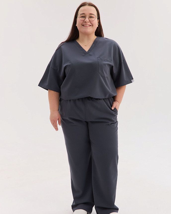 Медичний костюм жіночий Чикаго темно-сірий +SIZE 2
