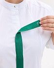Медицинский халат женский Валенсия со сменными зелеными планками +SIZE 4