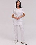 Медичний костюм жіночий Вірджинія білий