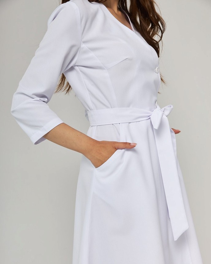 Медична сукня жіноча Прованс біла 5