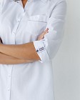 Медицинский халат женский Манхэттен белый-серый 5
