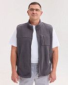 Медицинская жилетка мужская флисовая Говерла темно-серая +SIZE