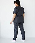 Медичний костюм жіночий Топаз темно-сірий NEW +SIZE 3