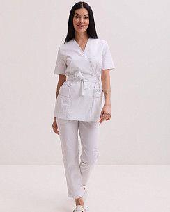 Медичний костюм жіночий Кіото білий