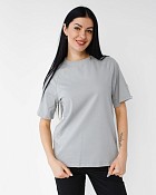 Медицинская женская футболка-реглан светло-серая