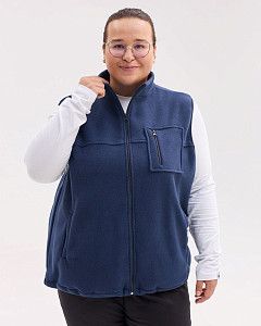 Медицинская жилетка женская флисовая Говерла синяя +SIZE