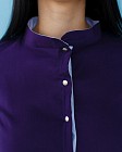 Медичний комбінезон жіночий Даллас фіолетовий з білою строчкою 4