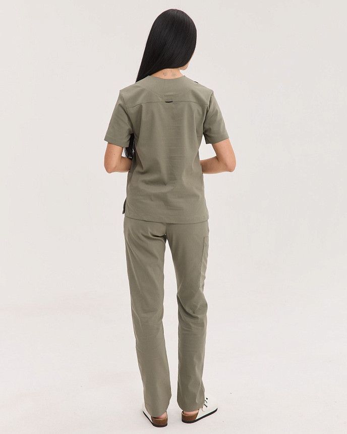 Медицинский костюм женский Бристоль оливковый 3