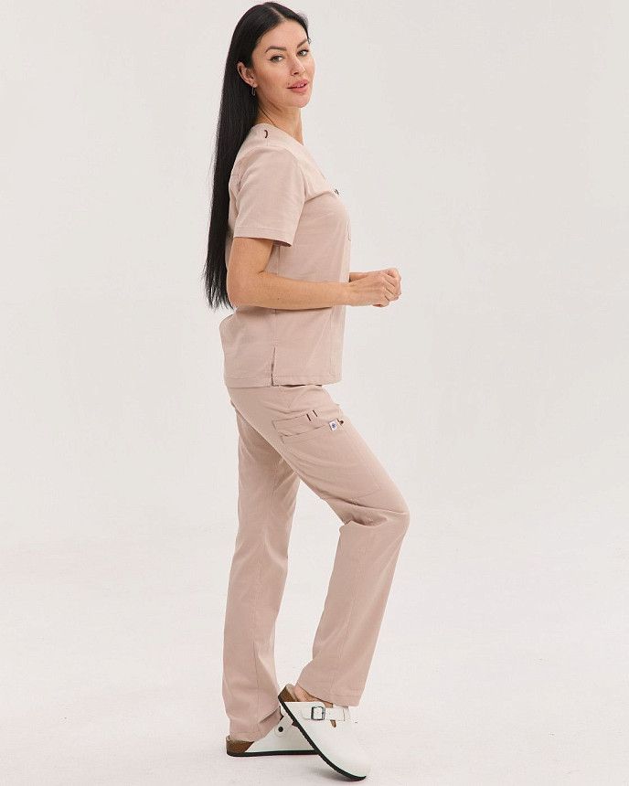 Медицинский костюм женский Бристоль песочный 3