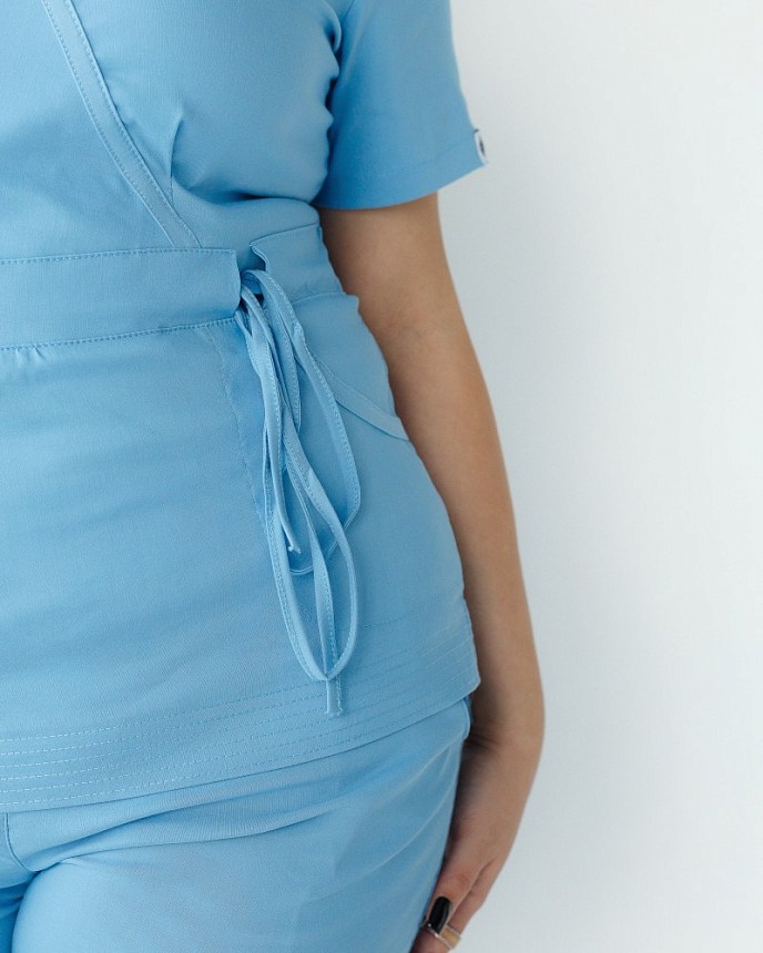 Медичний костюм жіночий Ріо блакитний +SIZE 7