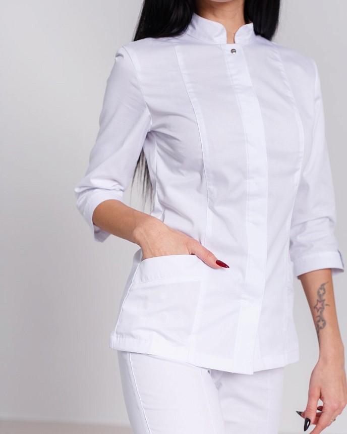 Медична сорочка жіноча Сакура біла 3