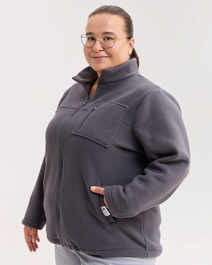 Медична кофта жіноча флісова Фінляндія темно-сіра +SIZE 2 Білий Халат Медична кофта жіноча флісова Фінляндія темно-сіра +SIZE 2