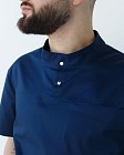 Медицинская рубашка мужская Денвер темно-синяя 3
