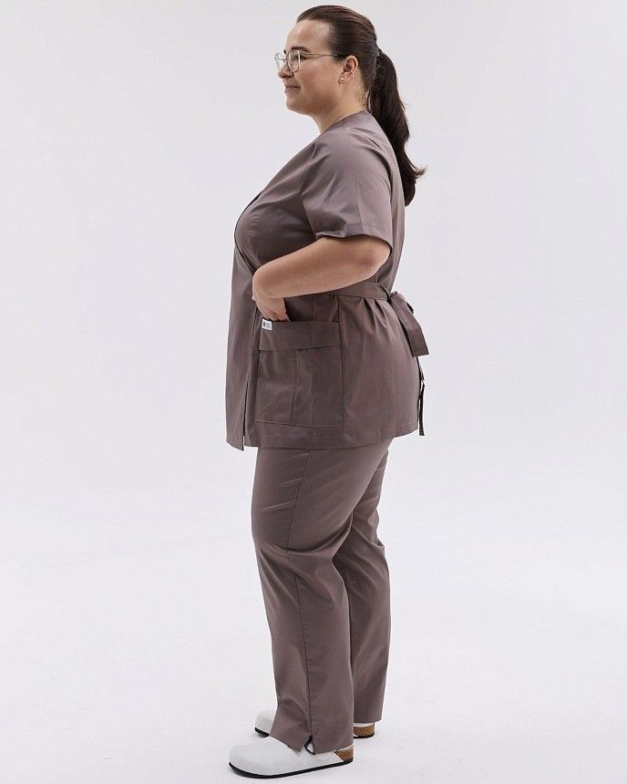 Медицинский костюм женский Киото какао +SIZE 2