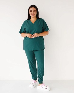 Медицинский костюм женский Аризона зеленый +SIZE
