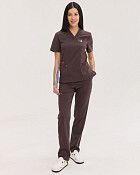 Медичний костюм жіночий Бристоль коричневий