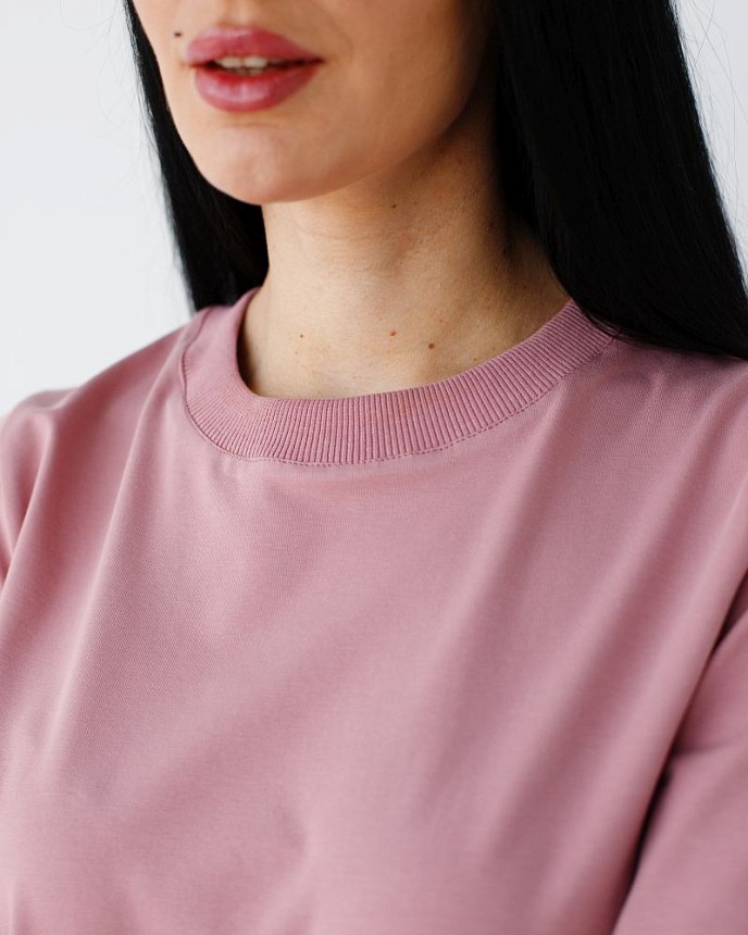 Медична базова футболка жіноча попелясто-рожева 6