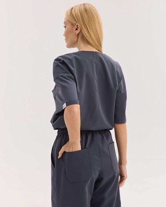 Медичний костюм жіночий Чикаго темно-сірий 6