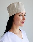 Медицинская шапочка кремовая 2