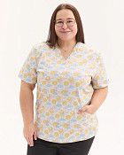 Медицинская рубашка женская Топаз принт Sun NEW +SIZE