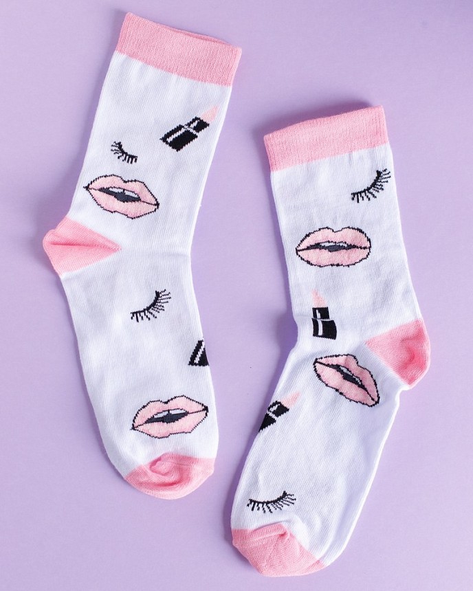 Медичні шкарпетки жіночі з принтом Beauty 3