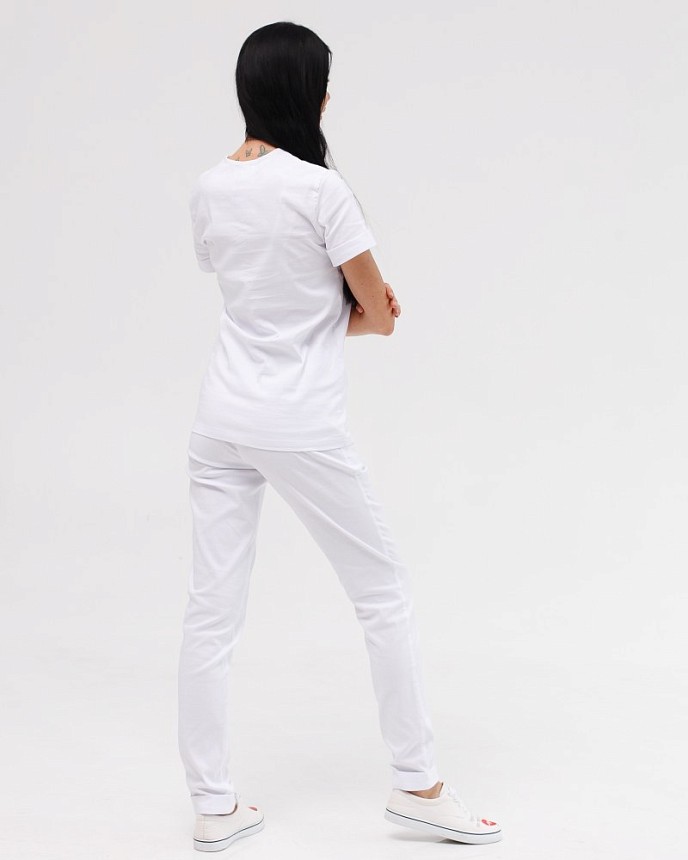 Медичний костюм жіночий Марсель білий 2