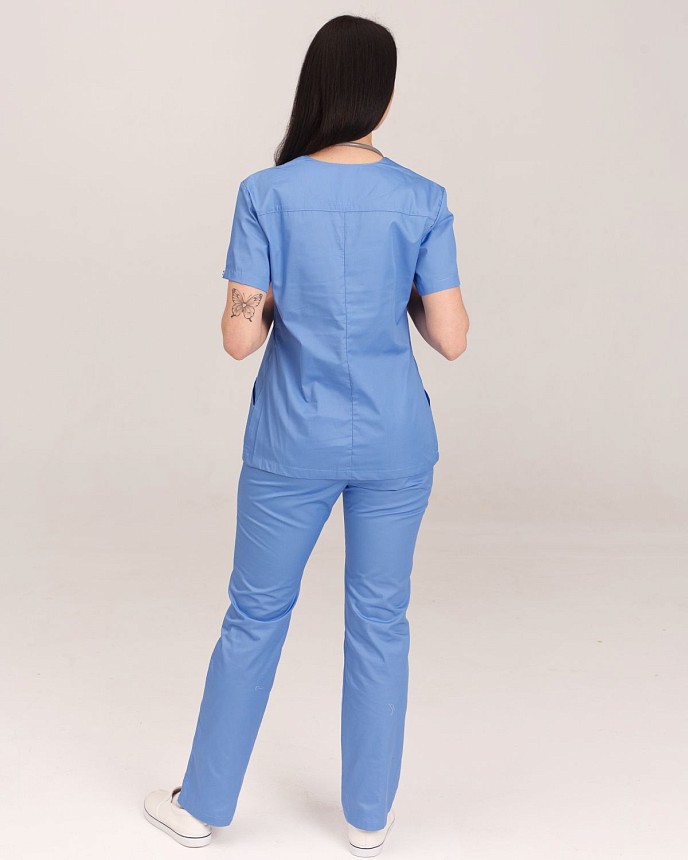 Медицинский костюм женский Топаз голубой 2