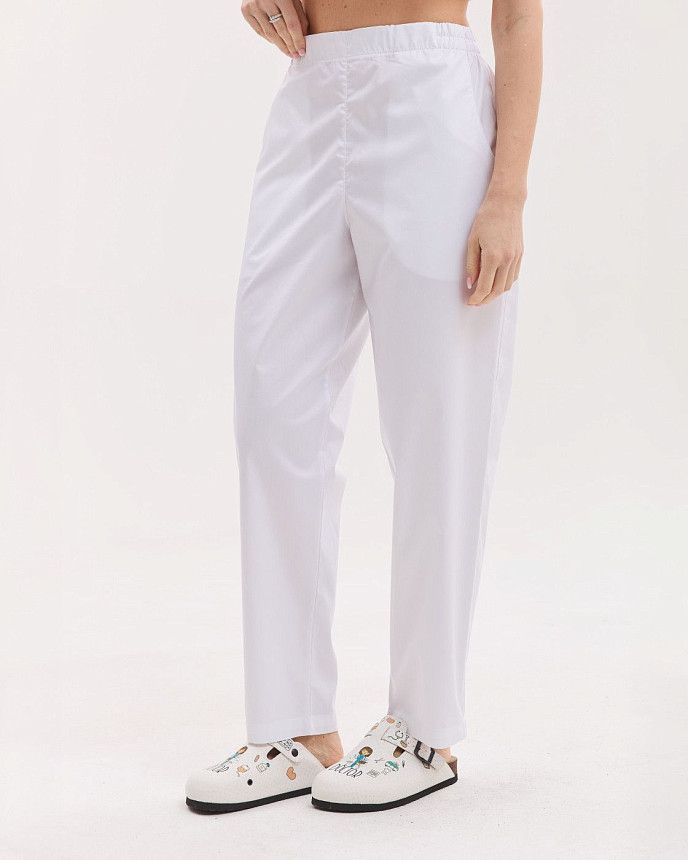 Медичні штани жіночі моми білі 3