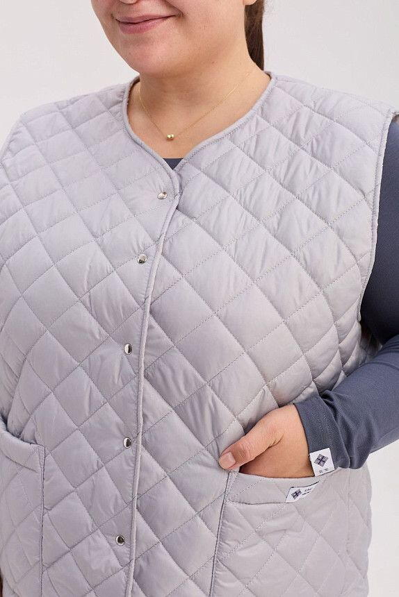 Медицинская утепленная жилетка женская Осло светло-серая 6