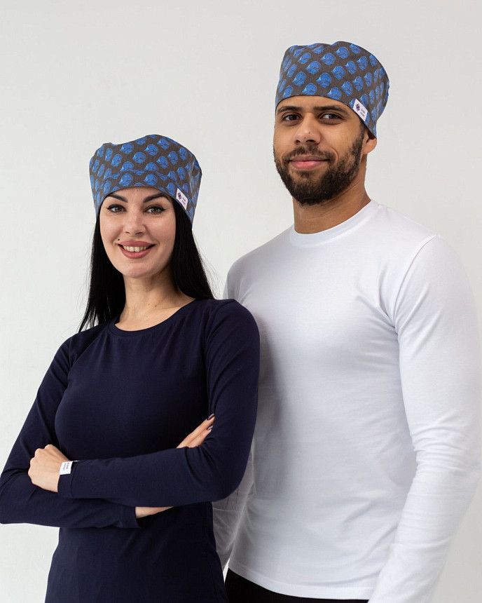 Медична шапочка з принтом KT 3