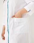Медичний халат жіночий Сакура білий-м'ятний +SIZE 5