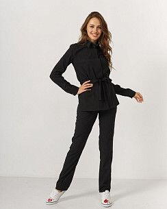 Медицинский костюм женский Монтана черный (уценка/брак)