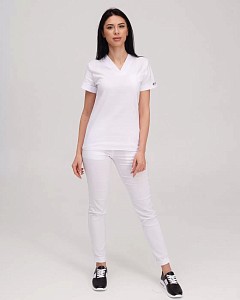Медичний костюм жіночий Марсель білий (уцінка/брак)